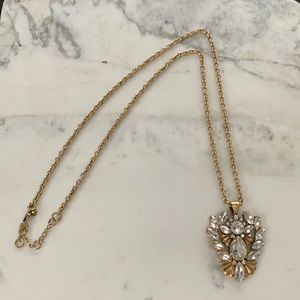 J. Crew Factory Long  Rhinestone Pendant Necklace
